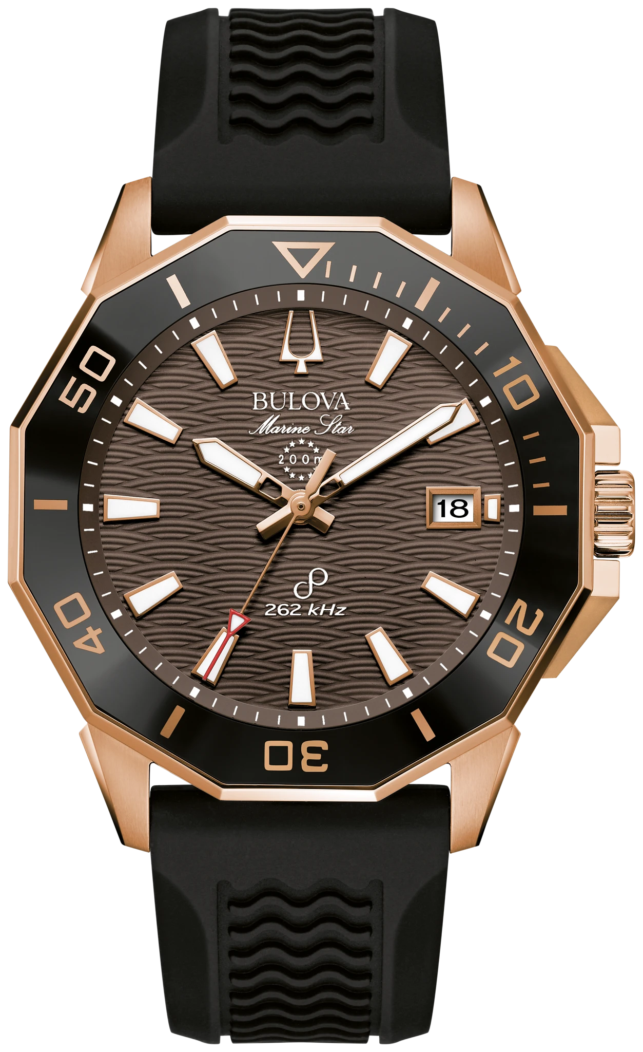 Brown Dial Silicone Strap Marine Star 98B421 | Bulova